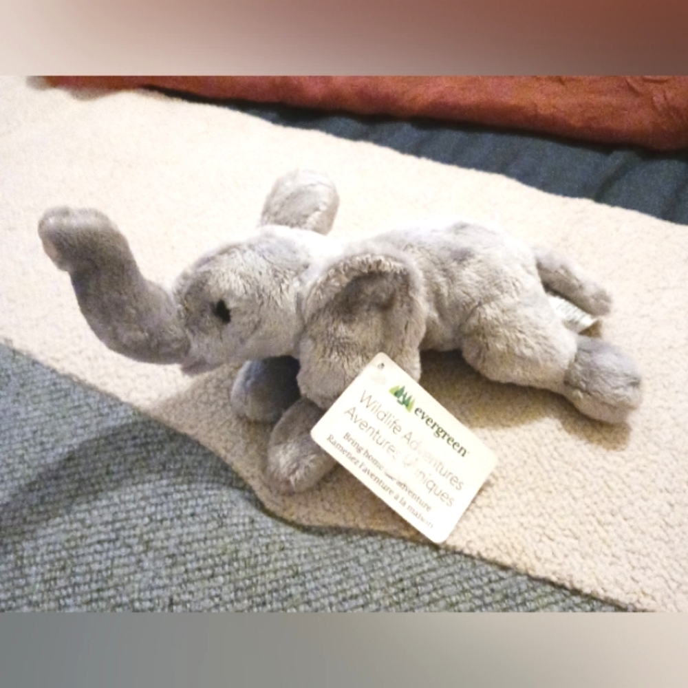 Evergreen Wildlife Adventues 8" Bean Bag Elephant